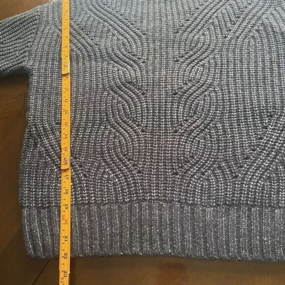 COLUMBIA Pine Street Mock Neck Wool Blend Heather Gray Sweater size XS Coat NEW - Picture 5 of 16